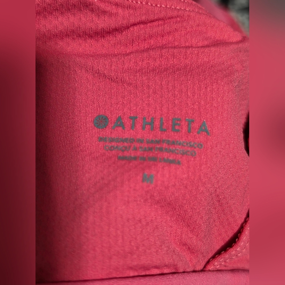 ATHLETA Sports Bra Bundle Womens Medium Pink Purple Padded Athleisure - Picture 5 of 7